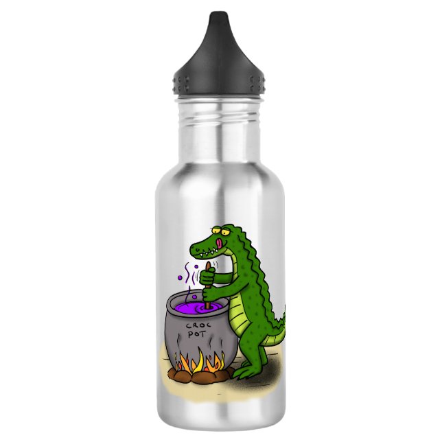 Botella De Agua Fundido personalizado de cocina de caimanes verdes (Izquierda)