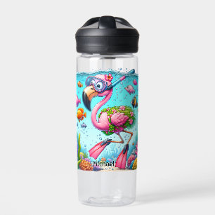 Botella De Agua Funky Flamingo Stay Hydred My Friend
