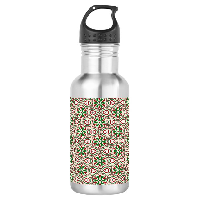 Botella De Agua Funky Trippy Ecléctico Boho Navidades Kaleidoscope (Anverso)