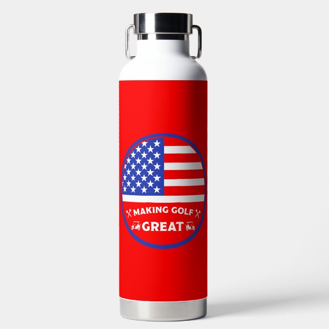 Botella De Agua Funny American Golf Player (Delantero)