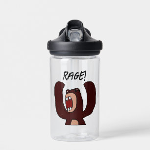 Botella De Agua Funny Angry Brown Bear Personalizado - Destacado