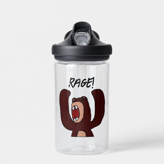 Botella De Agua Funny Angry Brown Bear Personalizado - Destacado (Delante)