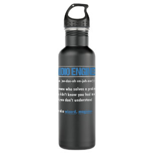 Botella De Agua Funny Audio Engineer Definition Sound Technician E