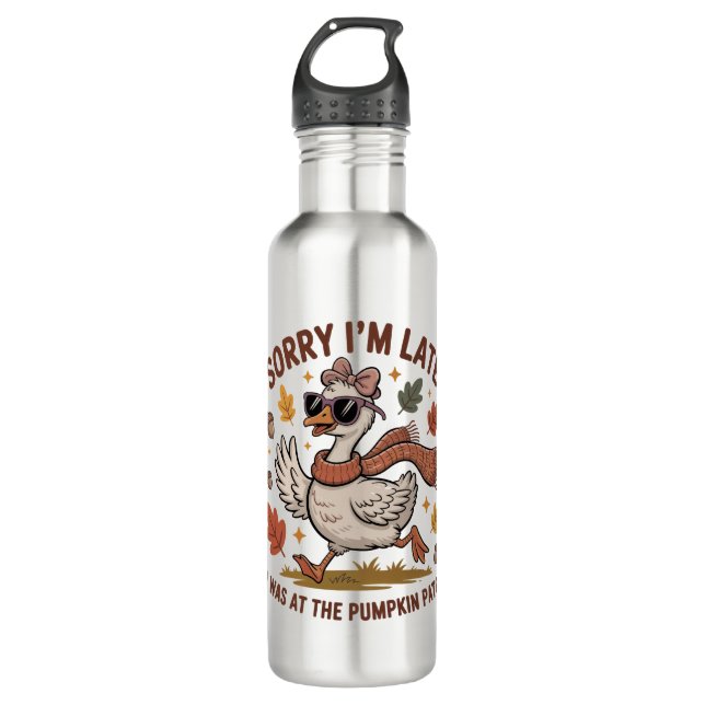 Botella De Agua Funny Autumn Goose (Anverso)