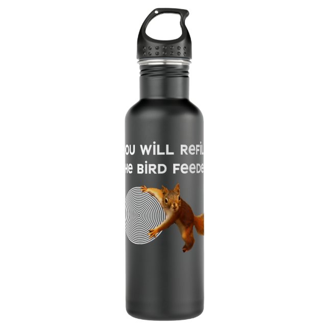 Botella De Agua Funny Bird Feeder is Empty Nutty Hypnotic Squirrel (Anverso)