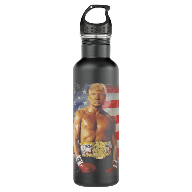 Botella De Agua Funny Boxer Trump Trump Meme Rocky 2012 (Anverso)