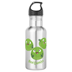 Botella De Agua Funny Brussels brota personalizado de verduras