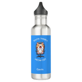 Botella De Agua Funny Cat Freak'n Meow Out