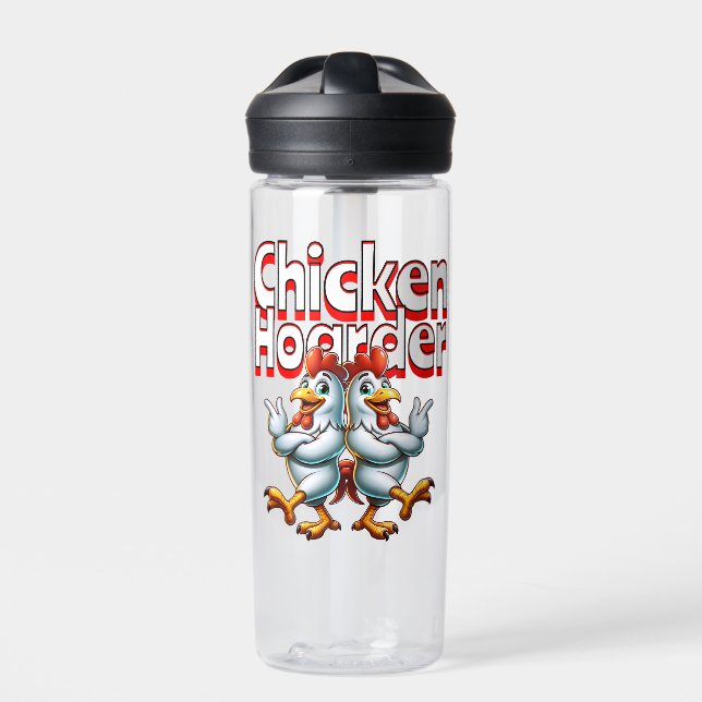 Botella De Agua Funny Chicken Hoarder Personalizado (Delante)