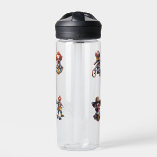 Botella De Agua Funny Clown Personalizado Art 4 Pack Pegatinas