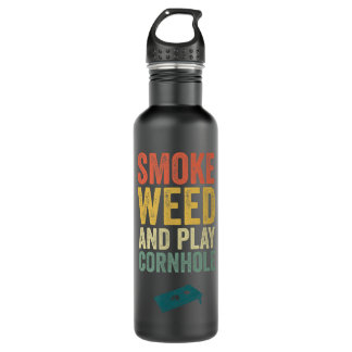 Botella De Agua Funny Cornhole Weed Vintage Retro Team Gift