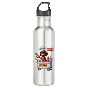 Botella De Agua Funny Dachshund Sausage Dog Weenie Hotdog Sandwich
