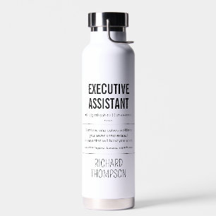 Botella De Agua Funny de Asistente Ejecutivo Personalizado