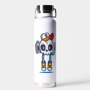Botella De Agua Funny Dj Skull