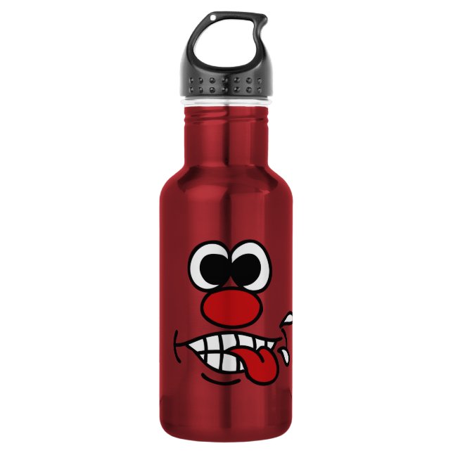 Botella De Agua Funny Face personalizado (Anverso)