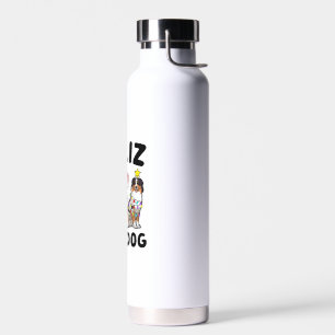 Botella De Agua Funny Feliz Navidog Australian Shepherd lover