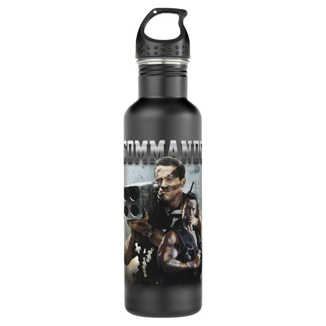 Botella De Agua Funny Gift Commando Bootleg Tee Arnold Schwarzeneg (Anverso)