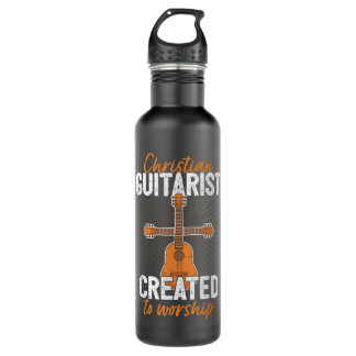 Botella De Agua Funny Guitarista Guitarista I Crucifix Christian