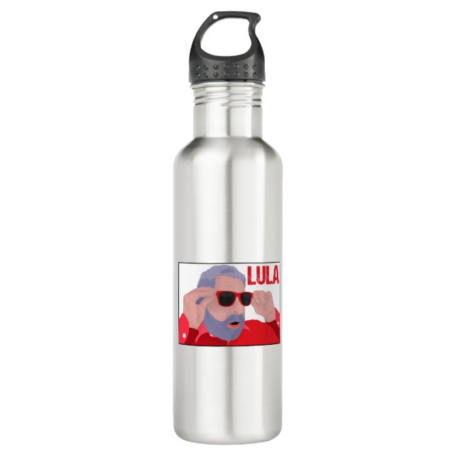 Botella De Agua Funny Lula Meme with Sunglasses (Anverso)