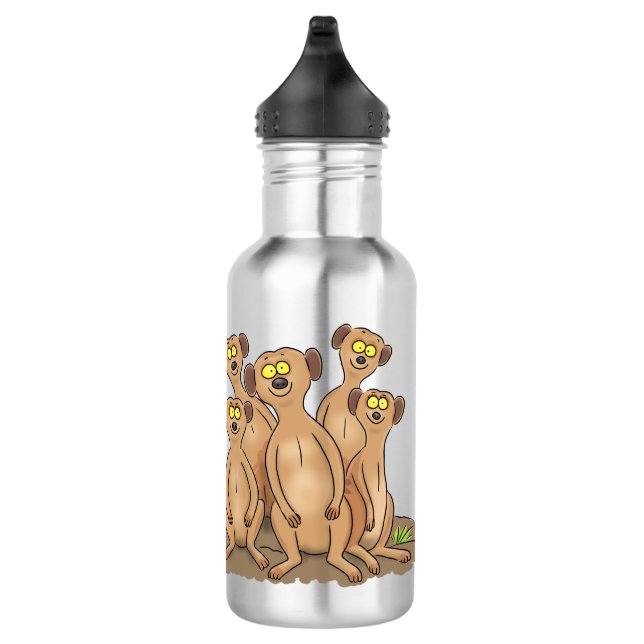 Botella De Agua Funny meerkat ilustracion personalizado familiar (Derecha)