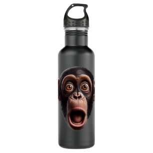 Botella De Agua Funny Monkey Face chimpancé