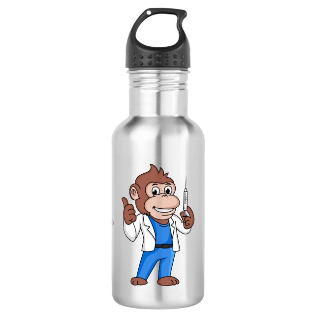 Botella De Agua Funny orangutan ape personalizado médica (Anverso)