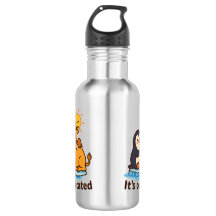 Funny Penguin & Giraffe Water Bottle 