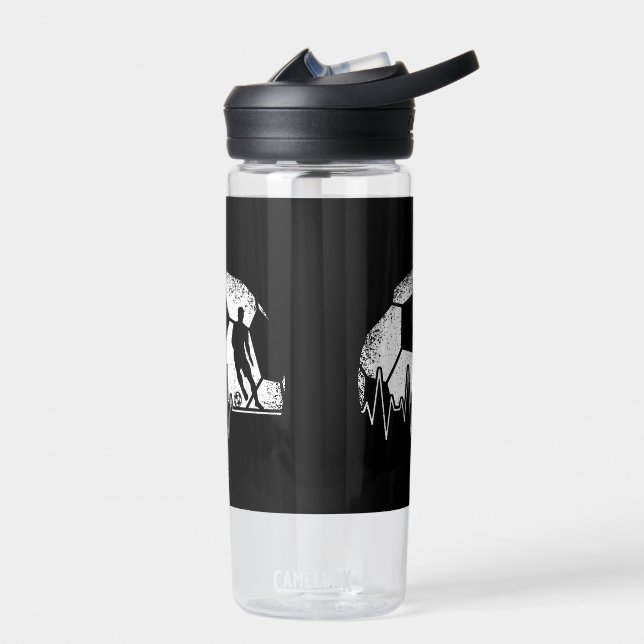 Botella De Agua Funny Soccer Heartbeat Soccer Player (Izquierdo)