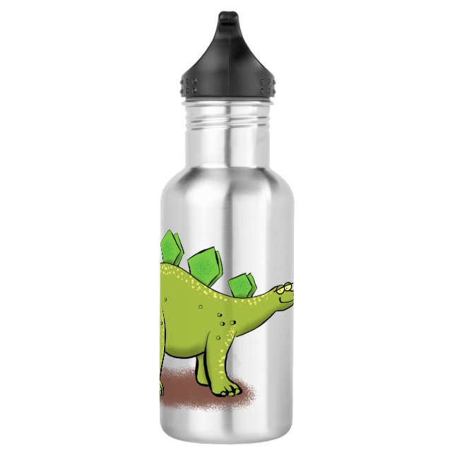 Botella De Agua Funny stegosaurus dinosaur personalizado (Derecha)