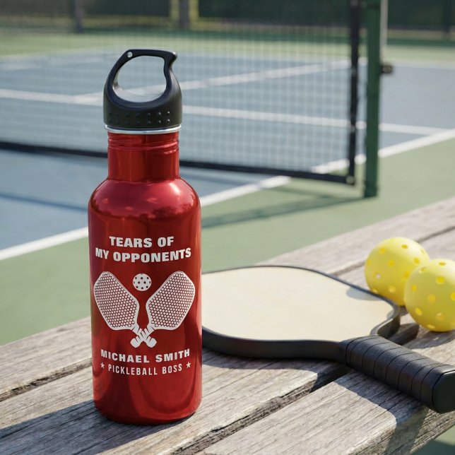 Botella De Agua Funny Tears of My Pickleball Opponents (Subido por el creador)