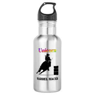 Botella De Agua Funny Unicorn Barrel Racer