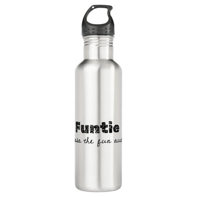 Botella De Agua funtie, conocida como la tía divertida (Anverso)