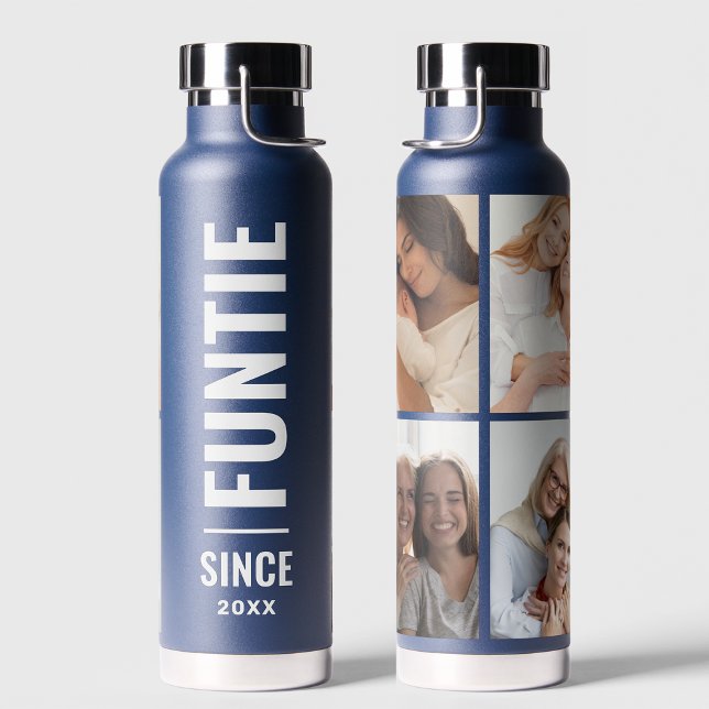 Botella De Agua Funtie | Divertido Guay tía Personalizado Año 4 Co (Subido por el creador)