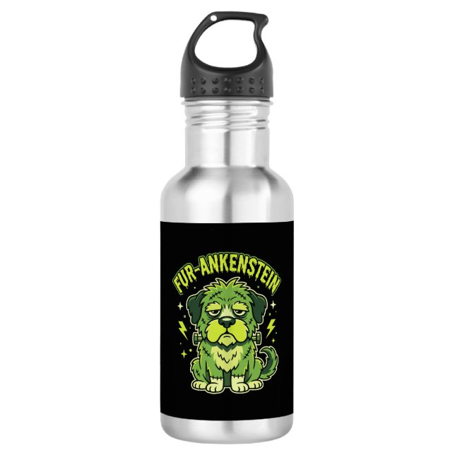 Botella De Agua Fur-Ankenstein Divertido Perro de Frankenstein Hal (Anverso)