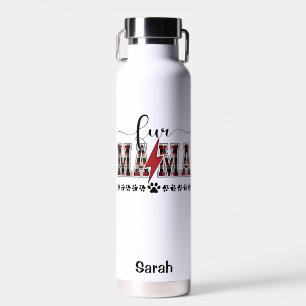 Botella De Agua Fur Mama Plaid Personalizado