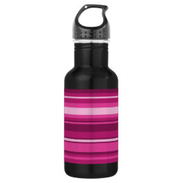 Botella De Agua Fuschia stripes