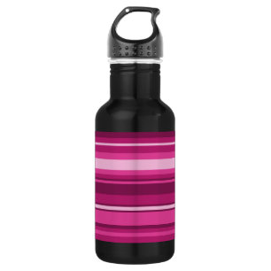 Botella De Agua Fuschia stripes