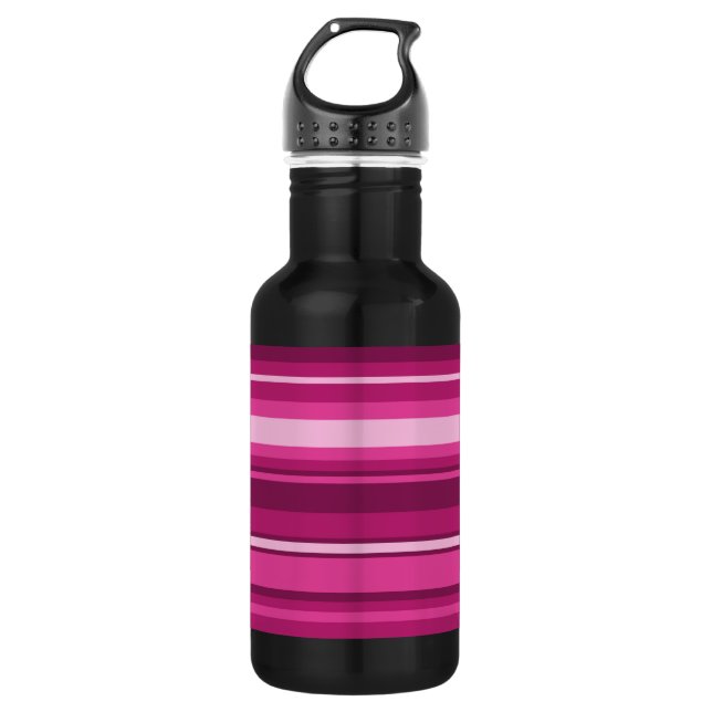 Botella De Agua Fuschia stripes (Anverso)