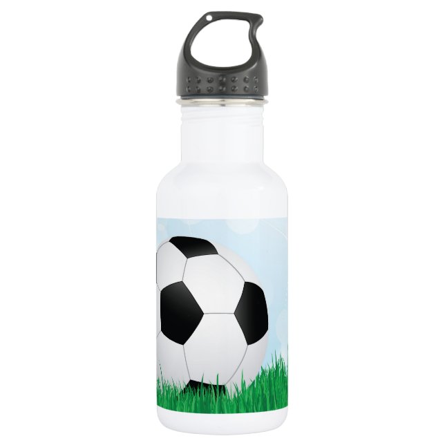 Botella De Agua fútbol en hierba (Anverso)
