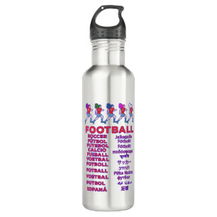 Botella De Agua Fútbol en múltiples idiomas - Calcio Soc fußball