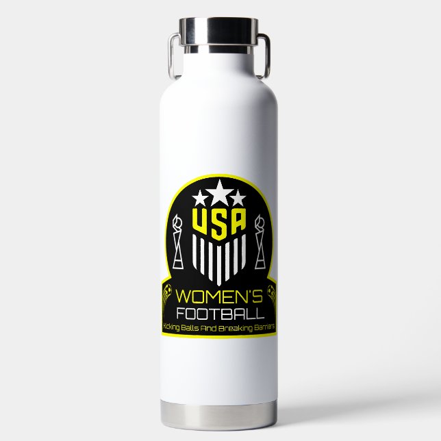Botella De Agua Fútbol femenino americano (Delantero)