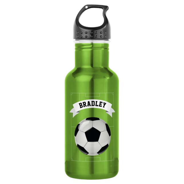 Botella De Agua Fútbol infantil | Personalizado (Anverso)