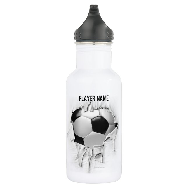 Botella De Agua Fútbol rasgado (personalizado) (Derecha)