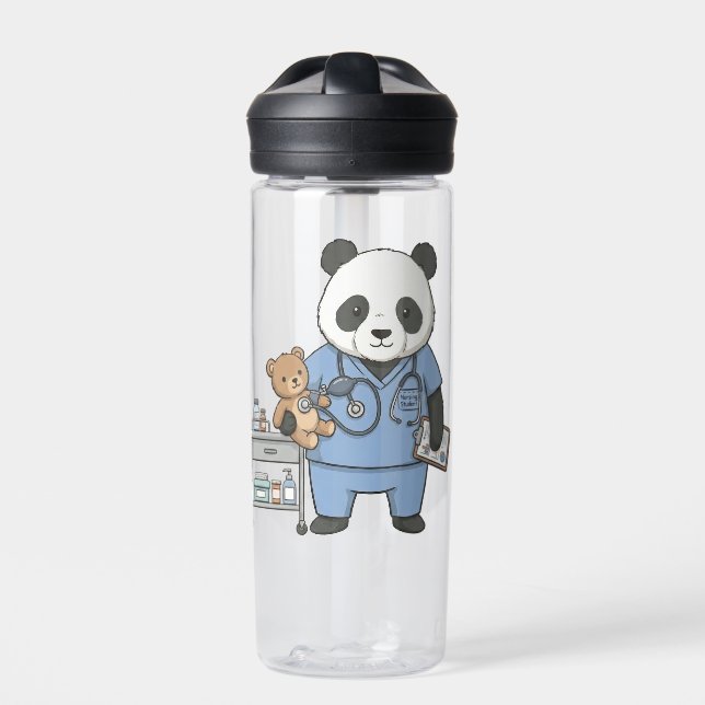 Botella De Agua Future RN Panda: Adorable Medical Student  (Delante)