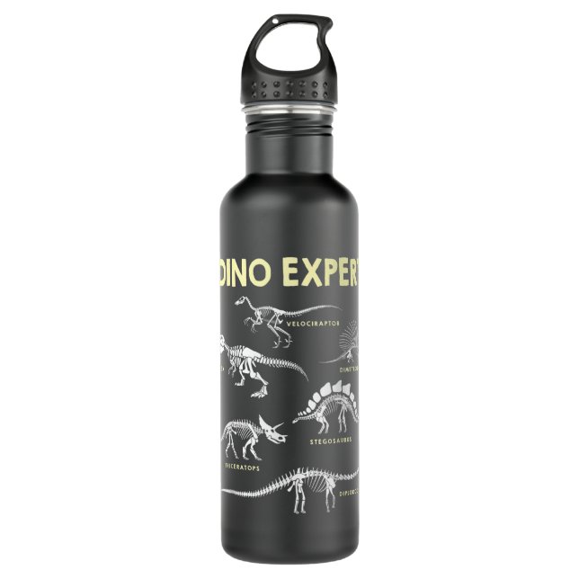 Botella De Agua Futuro experto Dino Paleontólogo Dinosaurio Fossil (Anverso)