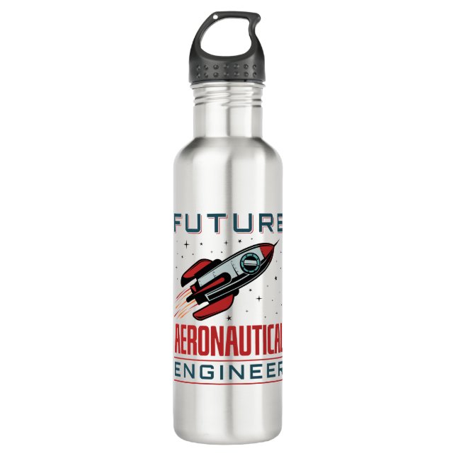 Botella De Agua Futuro ingeniero aeronáutico (Anverso)