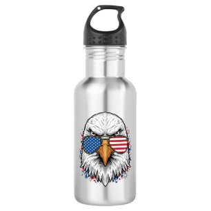 Botella De Agua Gafas de sol águila patriótica Camiseta vector vin