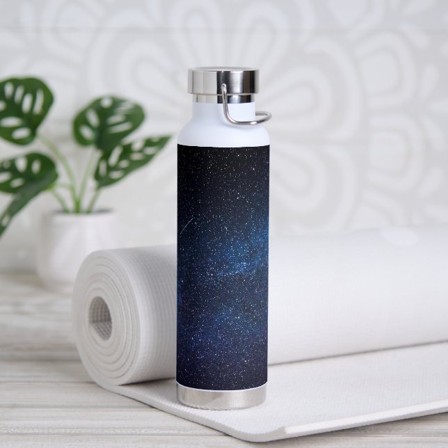 Botella De Agua Galaxia Navy Blue Milkyway Nightsky Fotografía (Yoga)