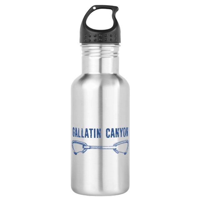 Botella De Agua Gallatin Canyon Montana escalada en roca Quickdraw (Anverso)