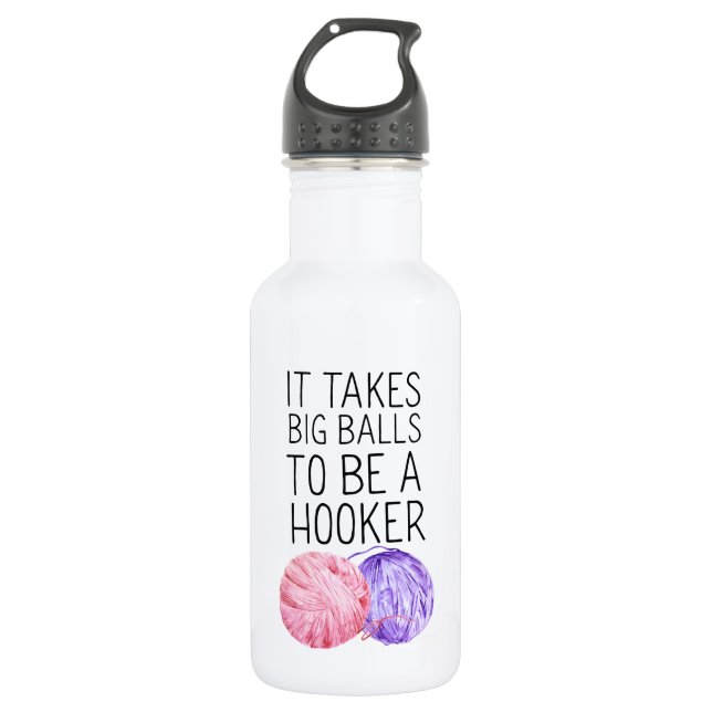 Botella De Agua Ganchillo divertido del hilado (Anverso)